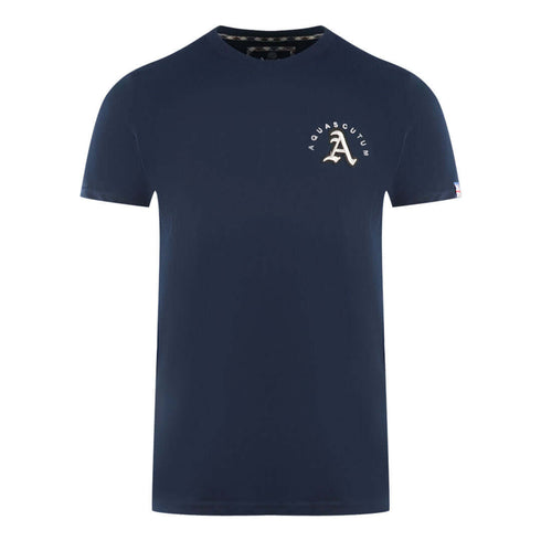 Aquascutum Mens T00823 85 T-Shirt Navy Blue